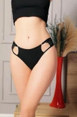 AmoraSecret AmoraSecret Siyah Bel Kısmı Dantelli Külot - 1