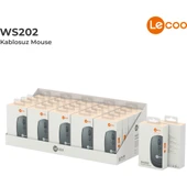 Lecoo WS202 Kablosuz 1200DPI 4 Tuşlu Optik Mouse Gri - 8