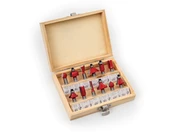 12 Parça Ahşap Motif Bıçağı Seti 8mm GFB 2318 - 1