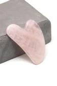 Pembe Kuvars Doğal Taş Gua Sha Yüz Masaj Taşı - 1
