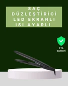 2025 Isı Ayarlı Titanyum Kaplama Seramik Plakalı Saç Düzleştirici Dijital Ekranlı A Kalite thumbnail 1