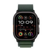 Apple Watch Ultra 2 GPS + Cellular 49mm Siyah Titanyum Kasa + Koyu Yeşil Alpine Loop - L - 4