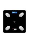 YUI KB13 Akıllı Bluetooth Şarjlı Tartı Siyah - 1