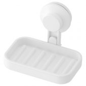 Sabunluk Vantuzlu Banyo Sabunluğu Beyaz Renk Katı Sabunluk - 1