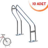 Bisiklet Park Alanları Bisiklet Parkı Tekli Bisiklet Park Yeri Alanı Demiri 10 Adet Gri - 1