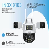 INOX-X103 3+3+3MP 3 LENSLİ WİFİ PTZ KAMERA - 1