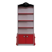 Kitaplık, Sports Arabalı Yatak Uyumlu Kitaplık - Kırmızı thumbnail 1