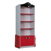 Kitaplık, Sports Arabalı Yatak Uyumlu Kitaplık - Kırmızı thumbnail 3