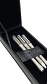 Quincy Feather 3 lü Metal Kalem Seti – Şık Hediye Kutusunda - 2