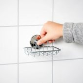 Vantuzlu Sabunluk, Gri İkea 13 cm Galvanizli Çelik Sabunluk - 5