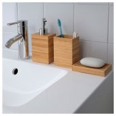 3 Parça Bambu Banyo Seti 3 IKEA Bambu Sabunluk Seti Banyo Set 3Parça - 1