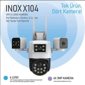 INOX-X104 4X3MP DÖRT LENSLİ WİFİ PTZ KAMERA - 1