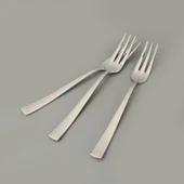 Deniz Sade 12 Parça Steak Çatal Bıçak Takımı - Gümüş - 2