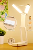 Şarjlı Masa Lambası 3 Renk 40 LED Katlanır Ayarlı Dokunmatik Dimmerli Okuma Işığı PR18 thumbnail 2