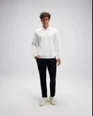 ELLESSE EM602-BG Erkek Bej Yarım Fermuarlı Polo Sweat - 4