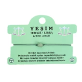 YEŞİM DOĞAL TAŞ TERAZİ BURÇ İP BİLEKLİK - 1
