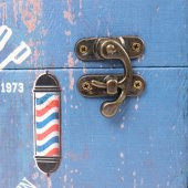 AHŞAP BARBER SHOP TASARIM KAPAKLI KUTU NO:2 - 5