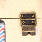 AHŞAP BARBER SHOP TASARIM KAPAKLI KUTU NO:1 - 6