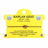 KAPLAN GÖZÜ DOĞAL TAŞ ASLAN BURÇ İP BİLEKLİK - 1