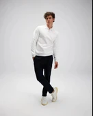 ELLESSE EM602-BG Erkek Bej Yarım Fermuarlı Polo Sweat - 3