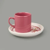 Kitchen Flowery Nordic 4 Parça Kahve Fincanı - Mürdüm - 110 ml thumbnail 3