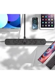 5 Prizli Akım Korumalı Uzatma Kablosu | 2xUSB-A + 2xUSB-C | 3680W - 2m Kablo - 2