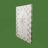 Deco Palm Breeze Kanvas Tablo - Beyaz / Bej - 50x70 cm thumbnail 2