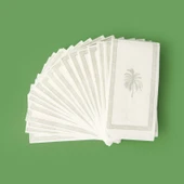 Kitchen 20'li Palmiye Desen Peçete - Gri / Beyaz - 16x8 cm thumbnail 2