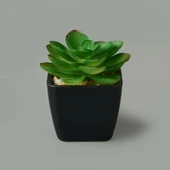 Mini Saksıda Yapay Çiçek - Asorti - 11x5 cm thumbnail 3