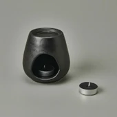 Deco Enyo Seramik Buhurdanlık - Mat Siyah - 11 cm - 1