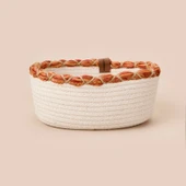 Living Urban Delight Dekoratif Sepet - Krem / Turuncu - 21x8 cm thumbnail 1