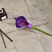 Deco Yapay Zambak Çiçeği - Mor - 60 cm thumbnail 1