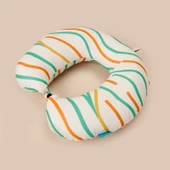 Çizgi Desenli Seyahat Boyun Yastığı - Renkli - 28,5x30 cm thumbnail 2