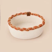 Living Urban Delight Dekoratif Sepet - Krem / Turuncu - 21x8 cm thumbnail 3