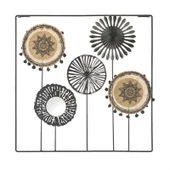 Deco Etnik Metal Tablo - Siyah / Kahverengi - 45 cm thumbnail 1