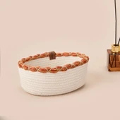 Living Urban Delight Dekoratif Sepet - Krem / Turuncu - 21x8 cm thumbnail 2