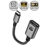 Coofbe Type C To Displayport Adaptör Dönüştürücü Çevirici  8K UHD 60Hz Type C To Dp Dönüştürücü - 1