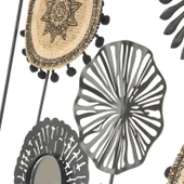 Deco Etnik Metal Tablo - Siyah / Kahverengi - 45 cm thumbnail 3