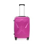 Travel Star Orta Boy ABS Valiz - Pembe - 66x45x26 cm thumbnail 1