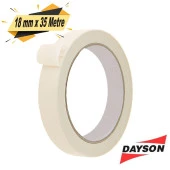 Dayson Maskeleme Bandı Kağıt Bant Beyaz 18 mm x 35 Metre - 1