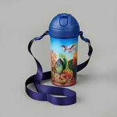 Cosmo Dinozor Figürlü 3D Tritan Matara - Renkli - 415 ml thumbnail 1