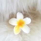 Beyaz Sarı Lotus Çiçek Toka thumbnail 1