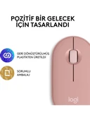 Logitech M350s Pebble 2 Bluetooth Kablosuz Sessiz Kompakt Mouse - Pembe - 8