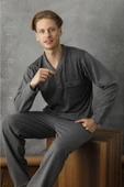 Kly 7033 Erkek Jivago Yaka Pijama Takım - 2