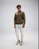 ELLESSE EM602-KH Erkek Haki Yarım Fermuarlı Polo Sweat - 1