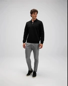 ELLESSE EM602-BK Erkek Siyah Yarım Fermuarlı Polo Sweat - 1