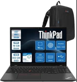 Lenovo Thinkpad T16 Gen 2 Intel Core I5 1335U 16GB Ddd5 512GB SSD 16" Wuxga IPS 300NITS Windows 11 Pro Masaüstü Bilgisayar 21HH002PTXP20 + Zettaçanta thumbnail 1