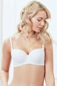 AmoraSecret AmoraSecret Balenli Desteksiz Dolgusuz Askıları Çıkabilen Günlük Klasik T-Shirt Sütyeni - 3