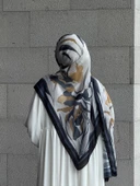 Pamuklu Soft Lotus Desen Şal-Siyah/Gri - 4