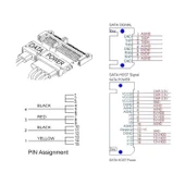 SATA 2.0 22 kutuplu (15 + 7) veri ve akım kombinasyonu uzatma kablosu, seri ATA fiş, uzatma kablosu, 30 cm thumbnail 1